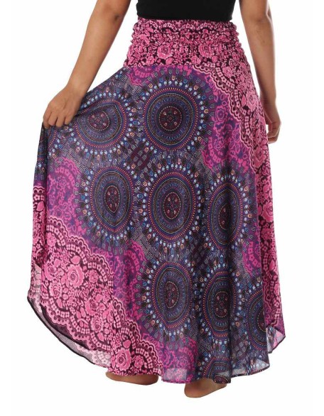 PURPLE MANDALA BOHO MAXI SKIRT