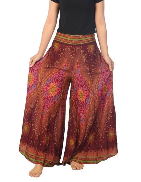 Womens Lounge Palazzo Pants Flower Eye