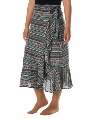 WOMENS BOHO WRAP SKIRT