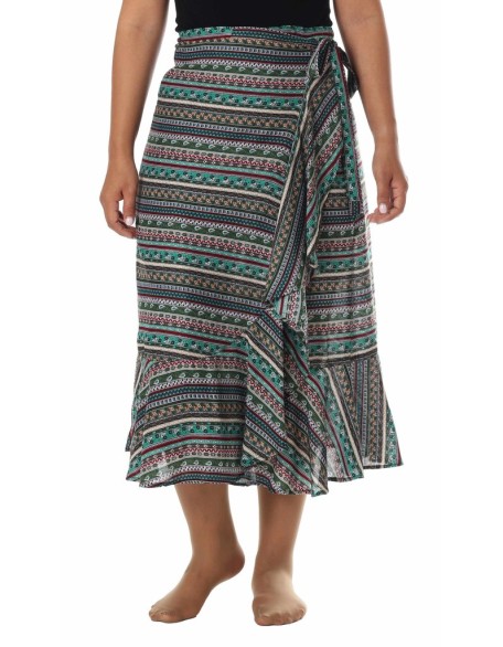 WOMENS BOHO WRAP SKIRT