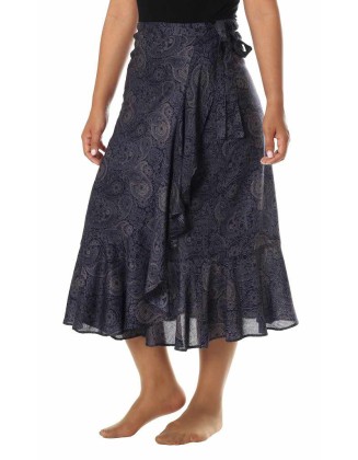 DARK BLUE BEACH WRAP SKIRT