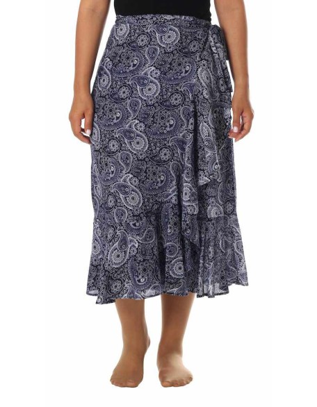 BLACK MIDI BOHO SKIRT