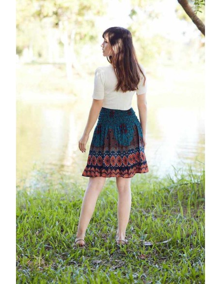 SHORT FLORAL MANDALA BOHO SKIRT