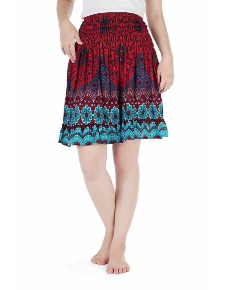 SHORT FLORAL MANDALA BOHO SKIRT